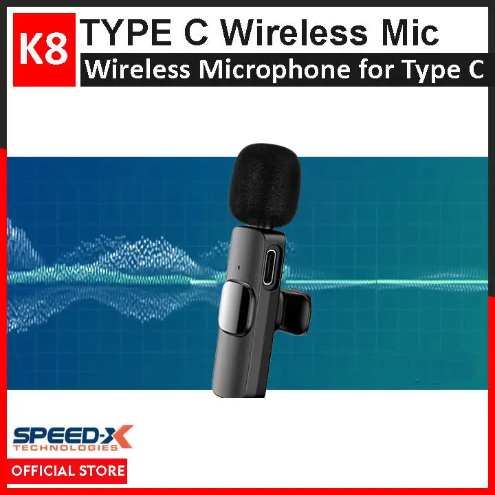 Black Long-Lasting Battery With Fast Charge 8 Microphone