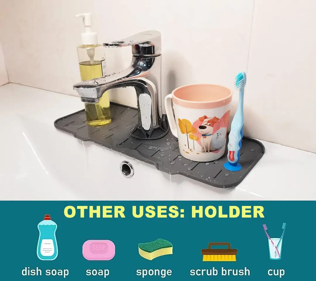 Silicone Sink Drainage Pad-Non Skid Faucet Mat for Kitchen and Bathroom