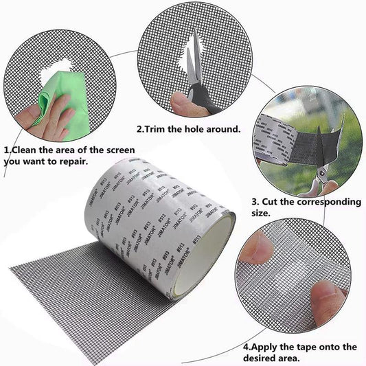 Mosquito Screen Repair Tape 200cm PET Fiberglass Waterproof