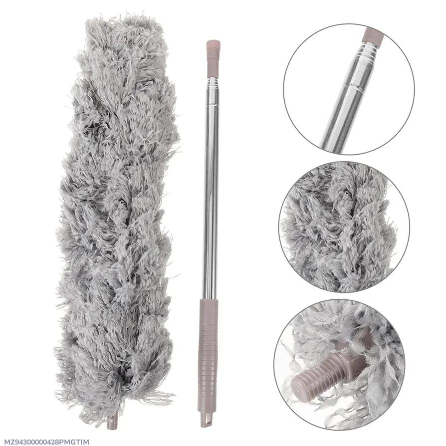 Microfiber Fan Duster Grey Metal Handle