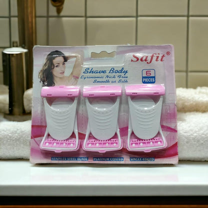 Safit Disposable Body Razors Pack of 6 Pink