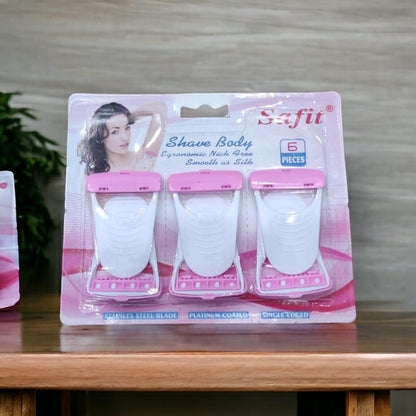 Safit Disposable Body Razors Pack of 6 Pink