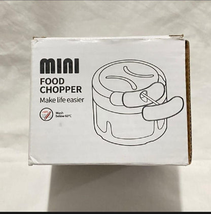 Mini Food Chopper White PP Plastic No Electricity