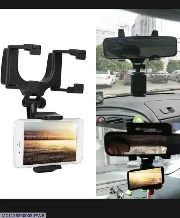 Car Phone Holder 360° Rotation Black ABS