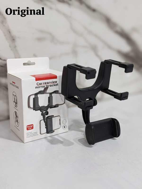 Car Phone Holder 360° Rotation Black ABS