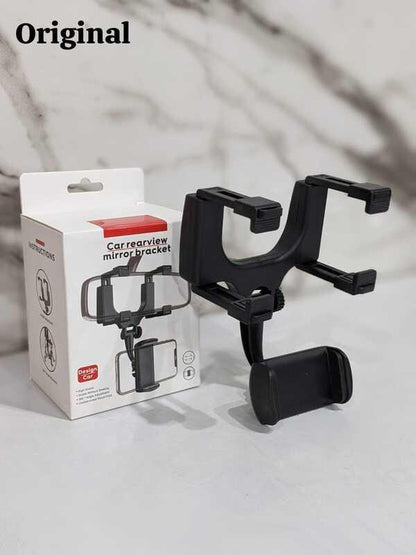Car Phone Holder 360° Rotation Black ABS