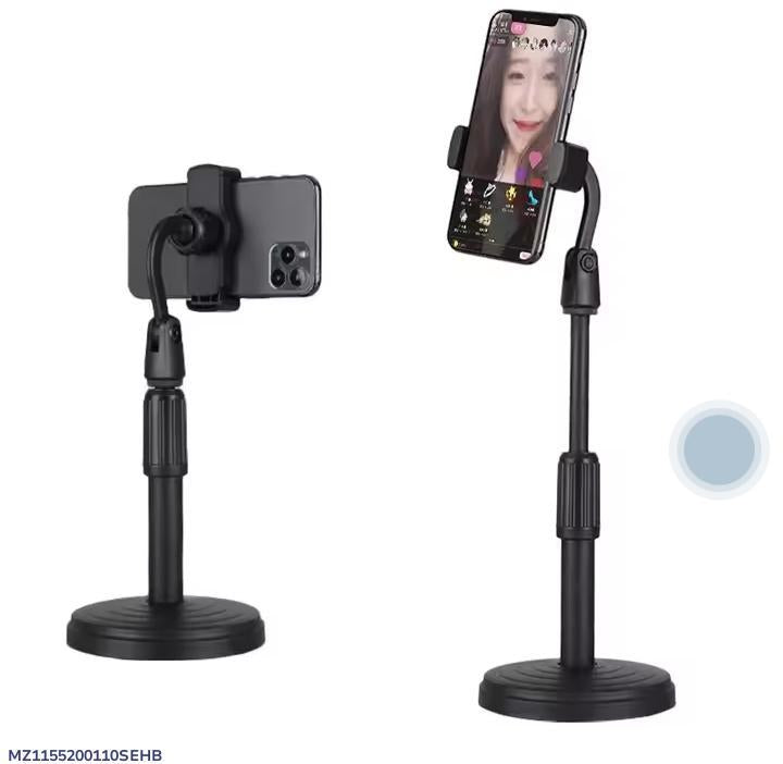 Portable Tripod Stand for Smartphones 360° Rotating Black Plastic