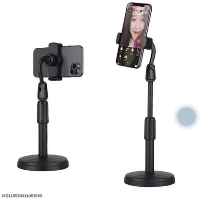 Portable Tripod Stand for Smartphones 360° Rotating Black Plastic