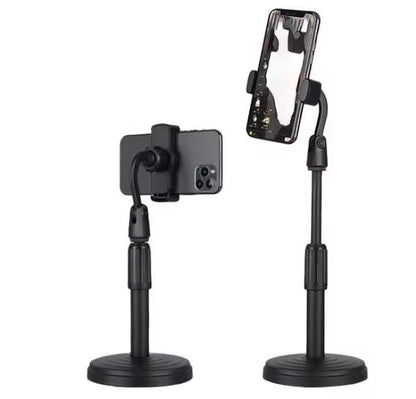 Portable Tripod Stand for Smartphones 360° Rotating Black Plastic