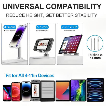 Foldable Phone Stand Black White ABS Plastic
