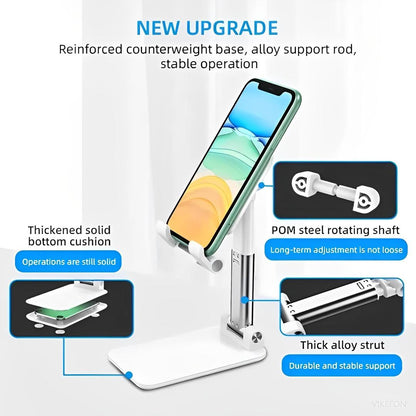 Foldable Phone Stand Black White ABS Plastic