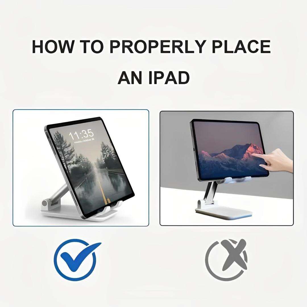 Foldable Phone Stand Black White ABS Plastic