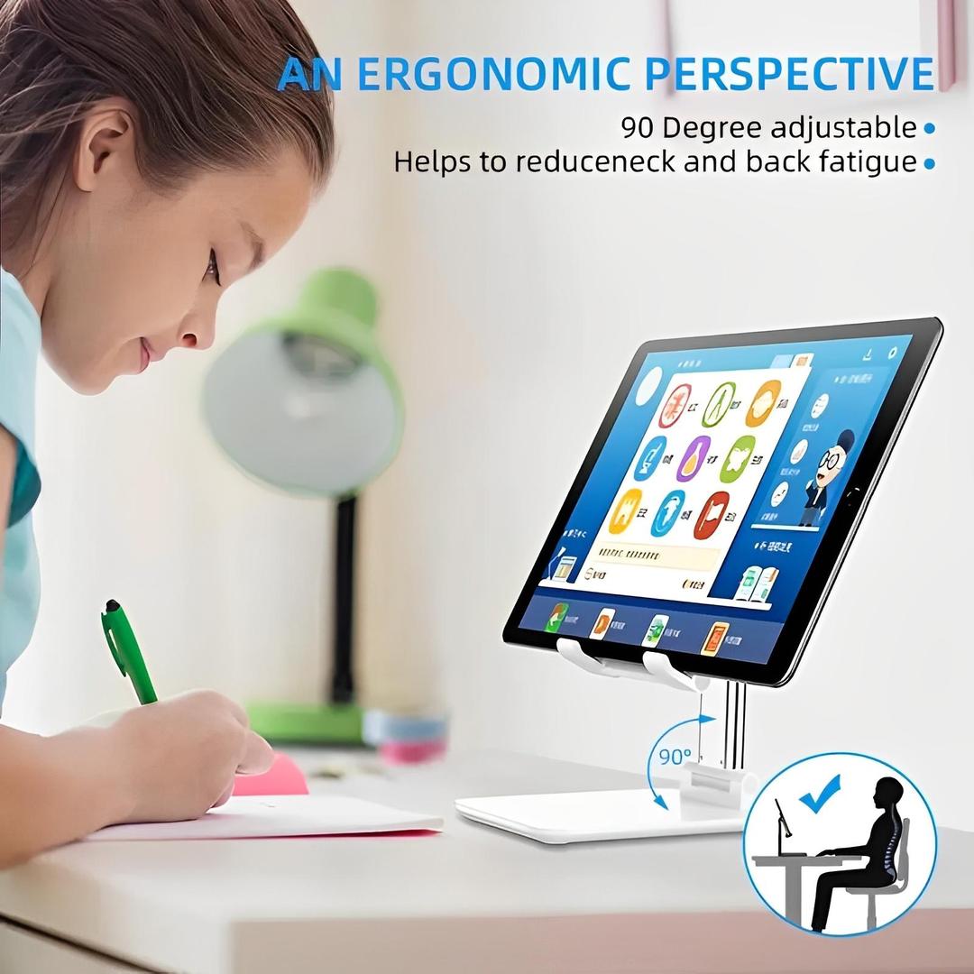 Foldable Phone Stand Black White ABS Plastic