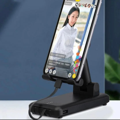 3-in-1 BT Speaker Phone Stand Black Foldable