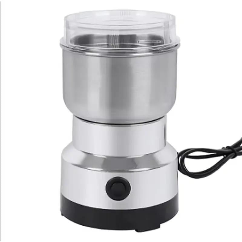 Portable Electric Spice Grinder Stainless Steel Silver