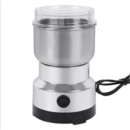 Portable Electric Spice Grinder Stainless Steel Silver