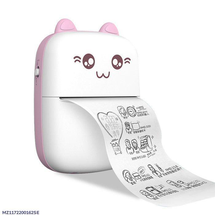 Pink Cat Pocket Printer for Daily Use
