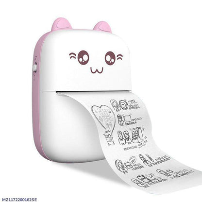 Pink Cat Pocket Printer for Daily Use