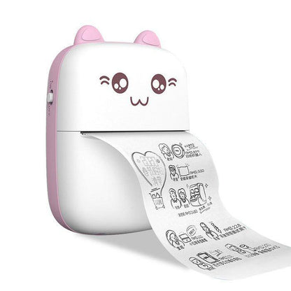 Pink Cat Pocket Printer for Daily Use