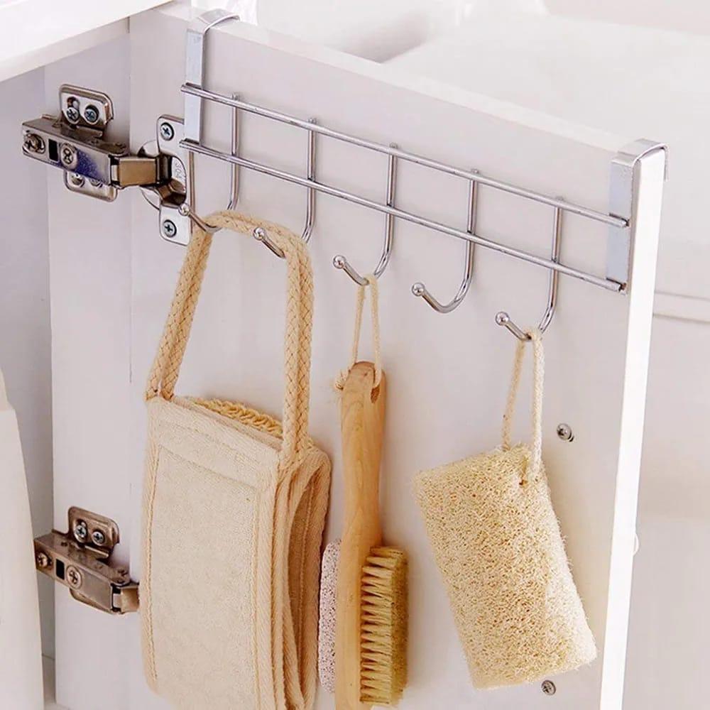 Silver Metal Cabinet Hanger for Bathroom Storage