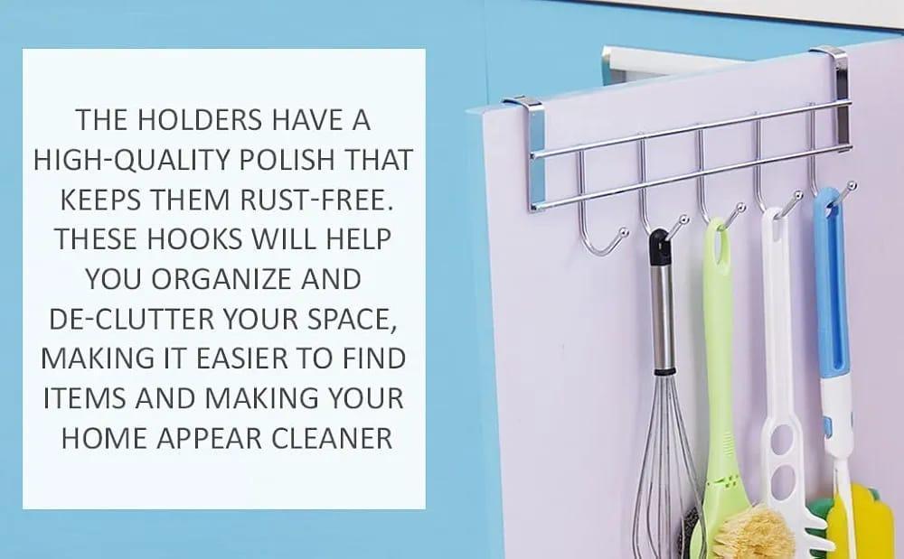 Silver Metal Cabinet Hanger for Bathroom Storage