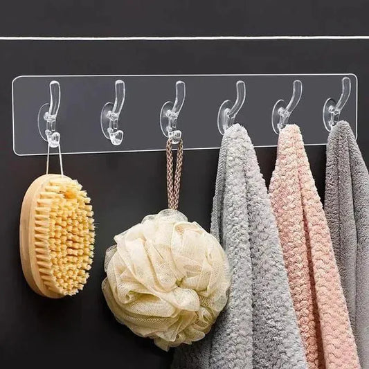 Transparent Wall Hooks for Bathroom Storage ABS Plastic