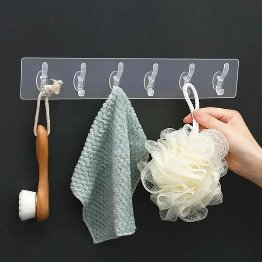 Transparent Wall Hooks for Bathroom Storage ABS Plastic