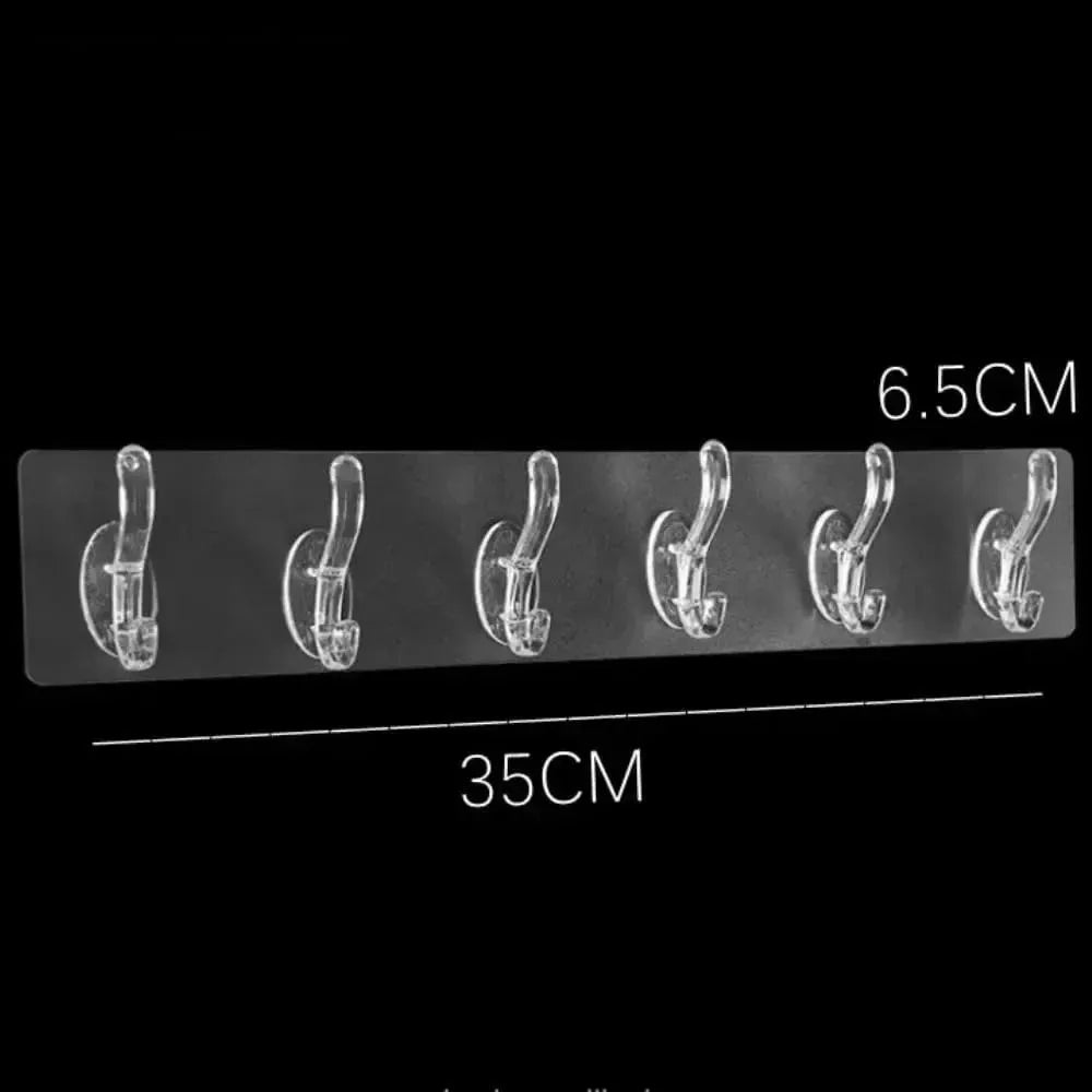 Transparent Wall Hooks for Bathroom Storage ABS Plastic