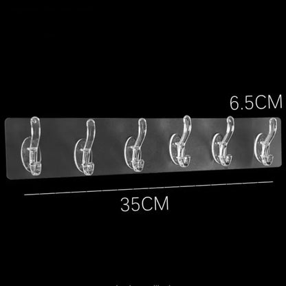 Transparent Wall Hooks for Bathroom Storage ABS Plastic