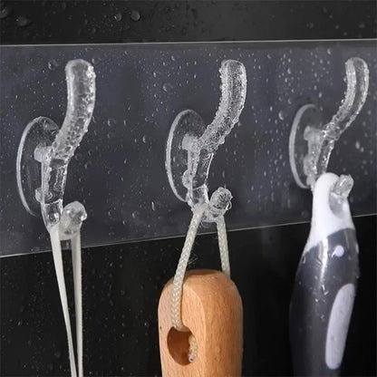 Transparent Wall Hooks for Bathroom Storage ABS Plastic