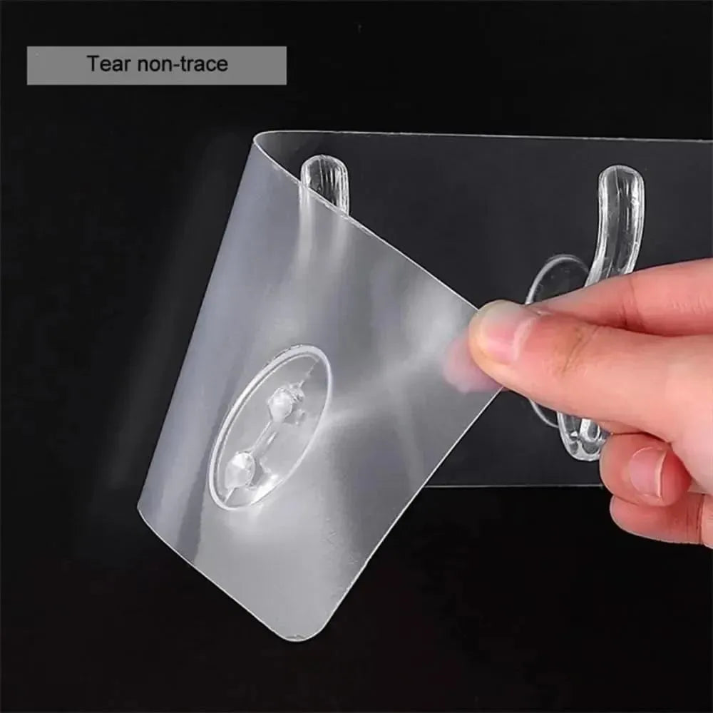 Transparent Wall Hooks for Bathroom Storage ABS Plastic