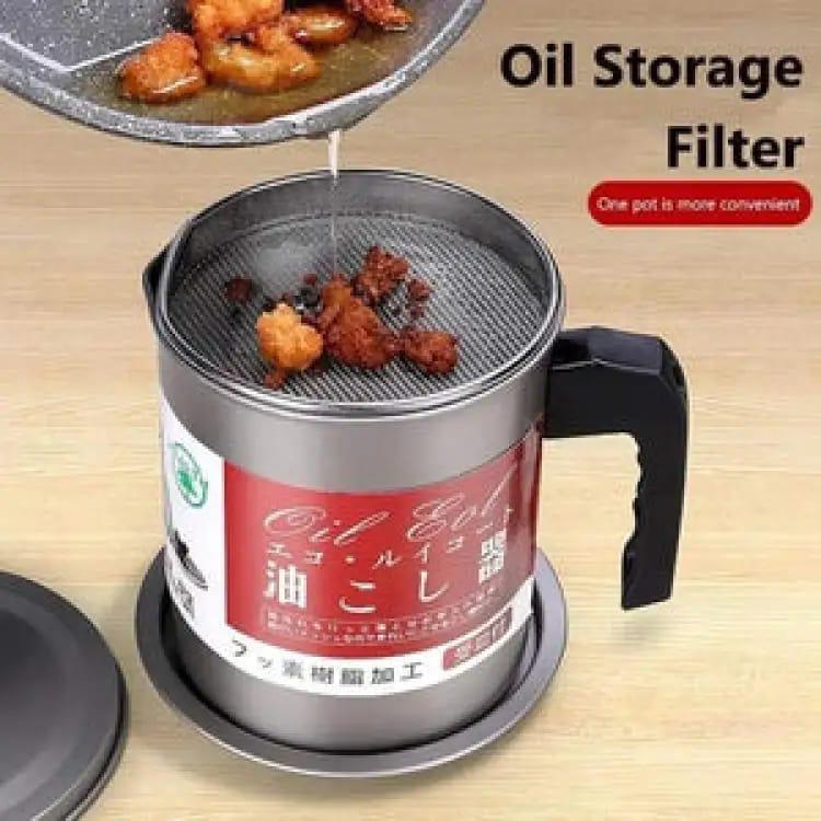 Stainless Steel Frying Pot 1.4L Grey Non-Slip Handle