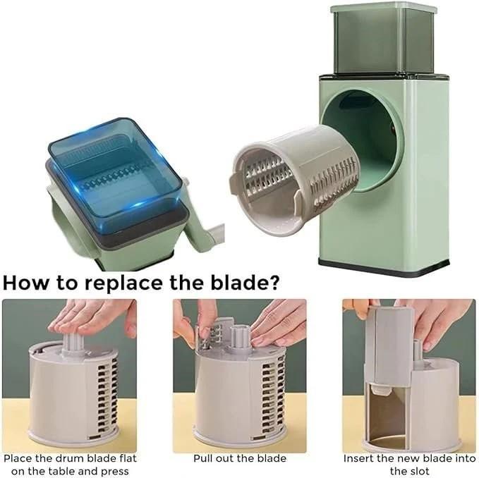 Green Manual Food Chopper with 3 Blades