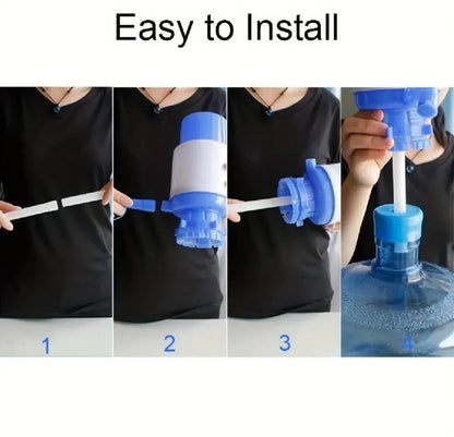 Blue Manual Water Pump for Kitchen, ABS Plastic, Leak-Proof