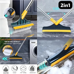 2-in-1 Magnetic Cleaning Brush Yellow ABS