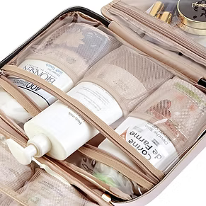 Large Travel Cosmetic Bag with Waterproof Hanging Hook