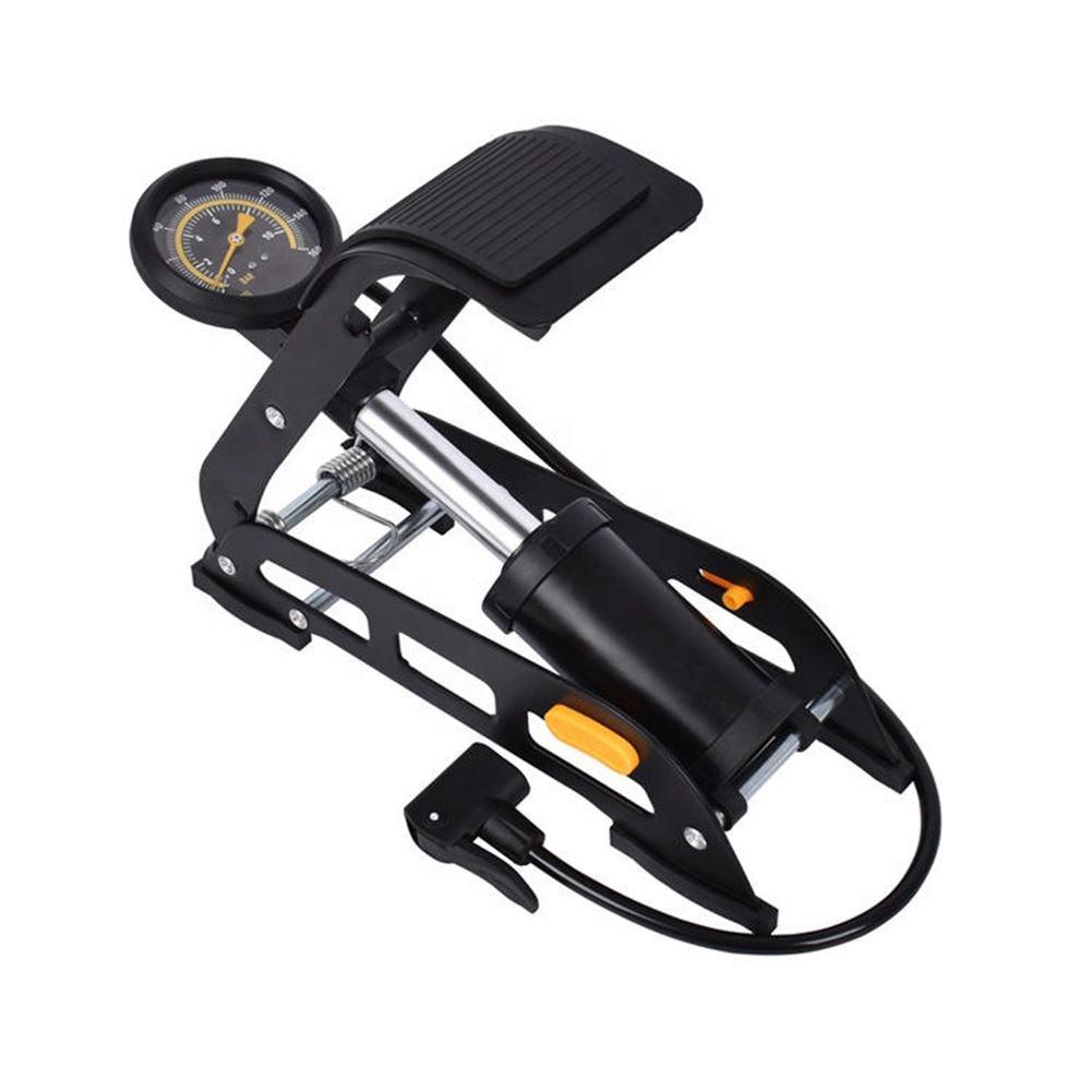 Stainless Steel Tire Pump Black with Gauge