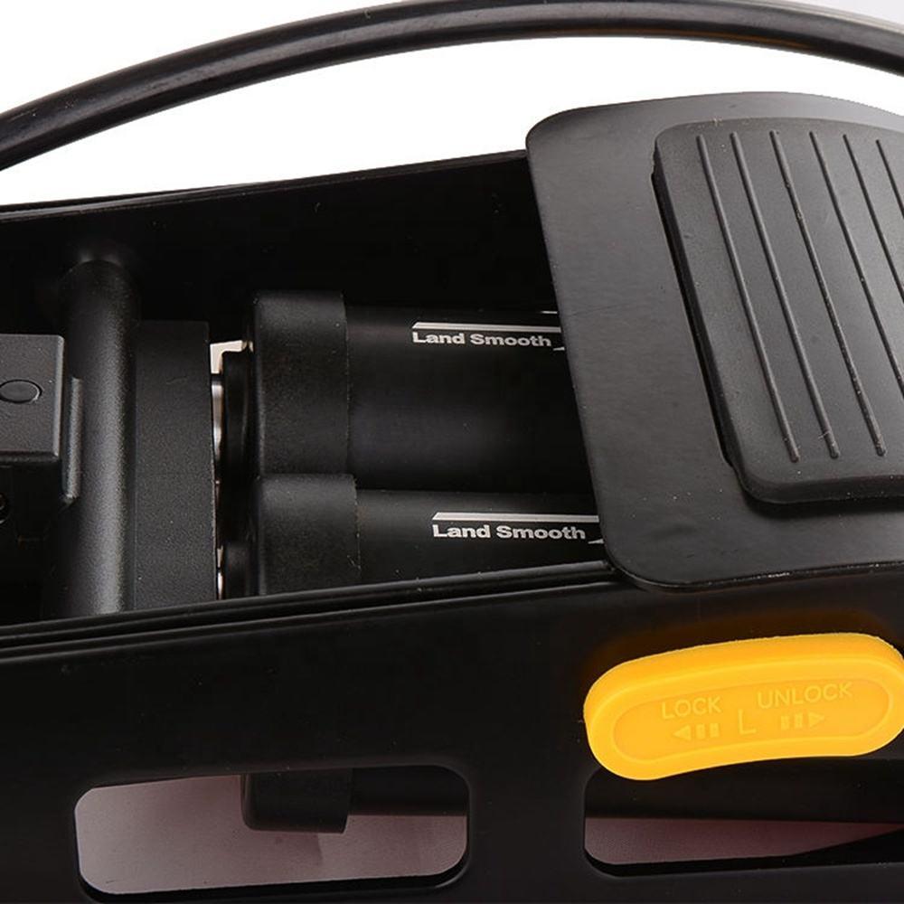 Stainless Steel Tire Pump Black with Gauge