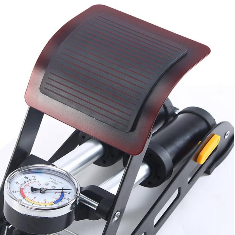 Stainless Steel Tire Pump Black with Gauge