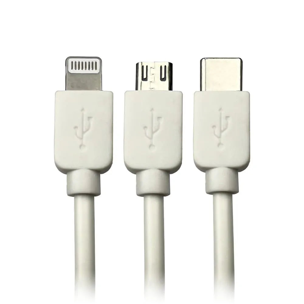 5-in-1 USB Charging Cable White Copper Core