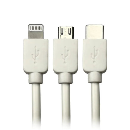 5-in-1 USB Charging Cable White Copper Core
