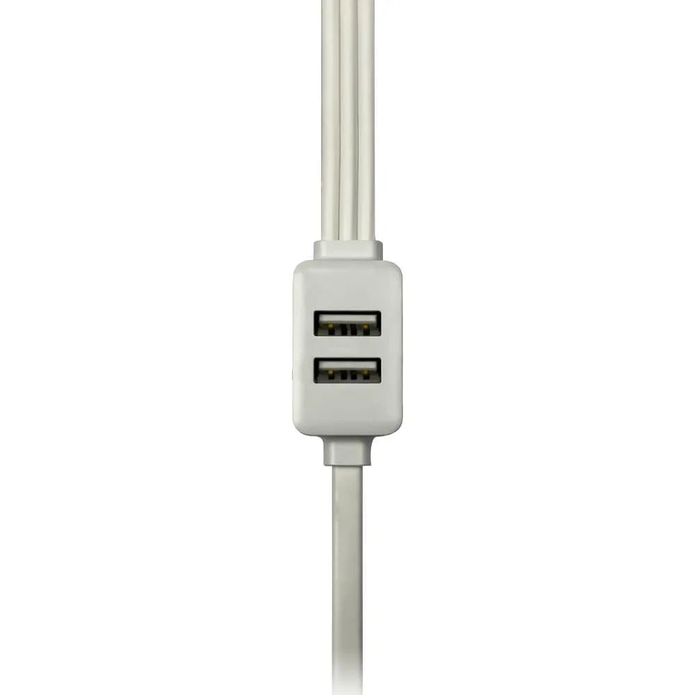 5-in-1 USB Charging Cable White Copper Core
