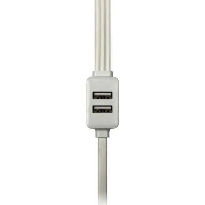 5-in-1 USB Charging Cable White Copper Core