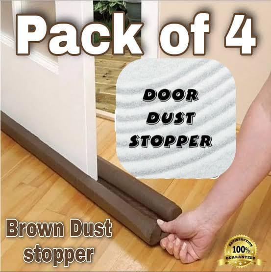 Premium Quality Door Dust Stopper Pack of 4 Black