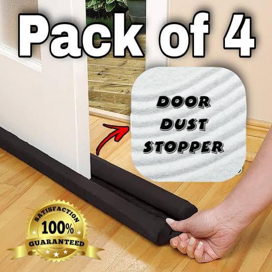 Premium Quality Door Dust Stopper Pack of 4 Black