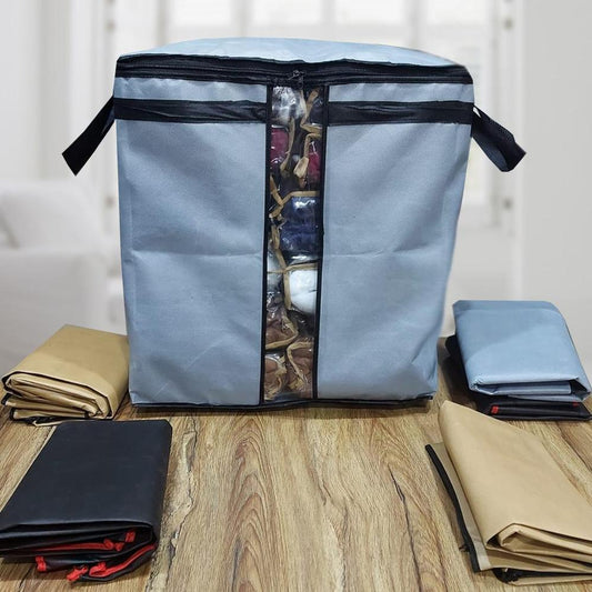 Non-Woven Dust Proof Storage Bag 19x11 Grey Black