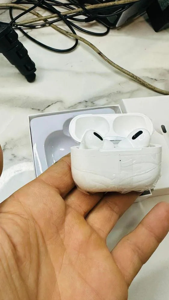 White Bluetooth Earbuds with Charging Case