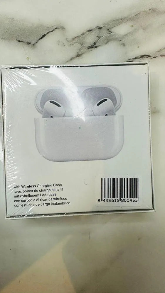 White Bluetooth Earbuds with Charging Case