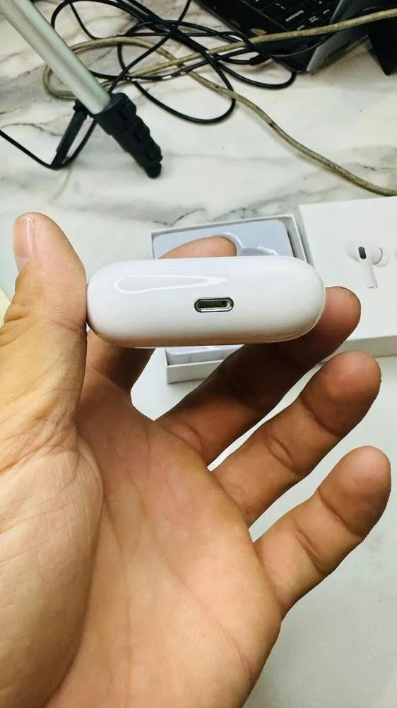 White Bluetooth Earbuds with Charging Case