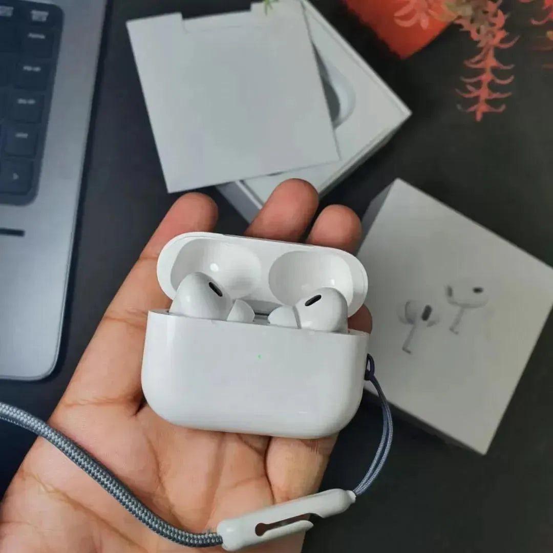 White Bluetooth 5.3 Airpods with ANC & Long Battery